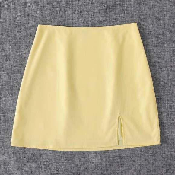 Dresses & Skirts - FREE Banana Yellow A-Line High Waisted Miniskirt